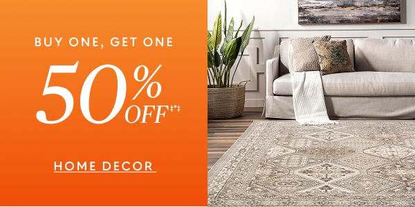 Buy One, Get One 50% Off Home Decor