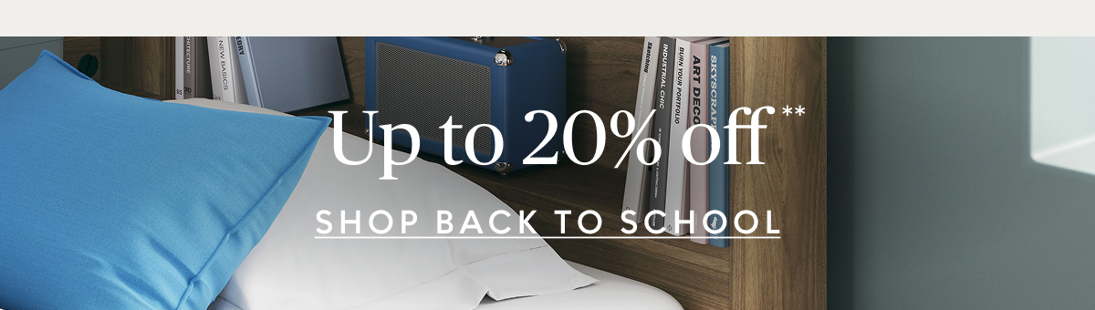 Back to school up to 20% off