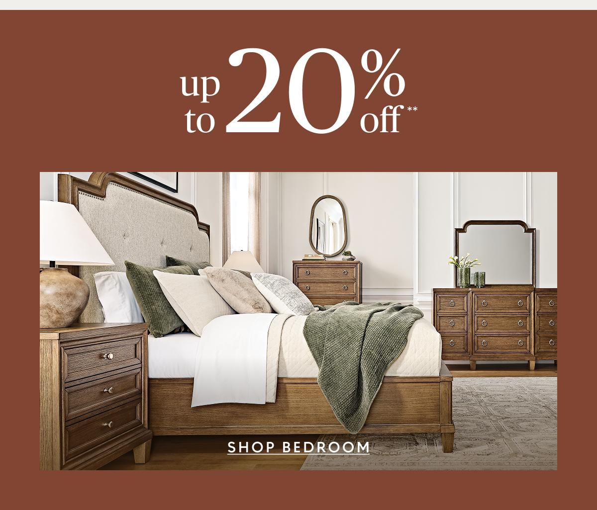 Bedroom up to 20% off