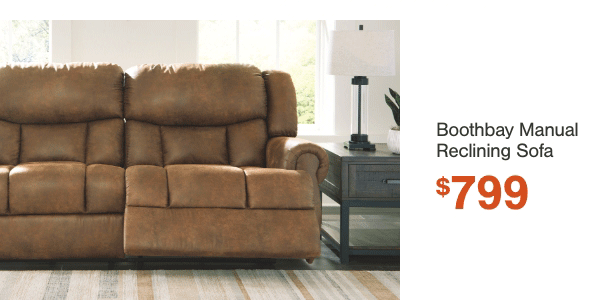 Boothbay Manual Reclining Sofa $799