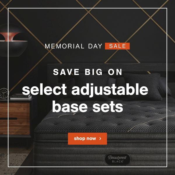 Memorial Day Sale Save Big on select adjustable base sets shop now